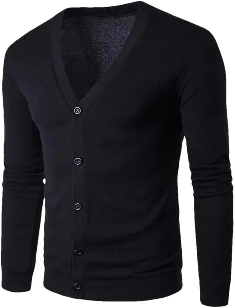 Мужской свитер V-образным вырезом с длинными рукавами и пуговицами
Мужской свитер V-образным вырезом с длинными рукавами и пуговицами