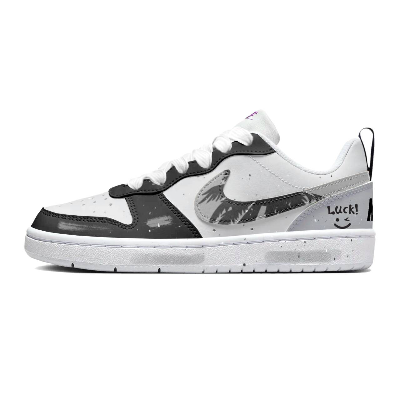 Nike Court Borough Synthetic Leather Slip Resistant Abrasion Resistant Low top Kids' Skateboarding Shoes Black Gray
Nike Court Borough Synthetic Leather Slip Resistant Abrasion Resistant Low top Kids' Skateboarding Shoes Black Gray