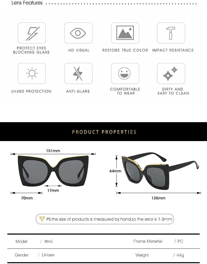 Солнцезащитные очки GAOXIN в крупной оправе для мужчин и женщин, для уличной фотосъемки и защиты от солнца на открытом воздухе (Цвет: F, Размер: Средний), F
Солнцезащитные очки GAOXIN в крупной оправе для мужчин и женщин, для уличной фотосъемки и защиты от солнца на открытом воздухе (Цвет: F, Размер: Средний), F