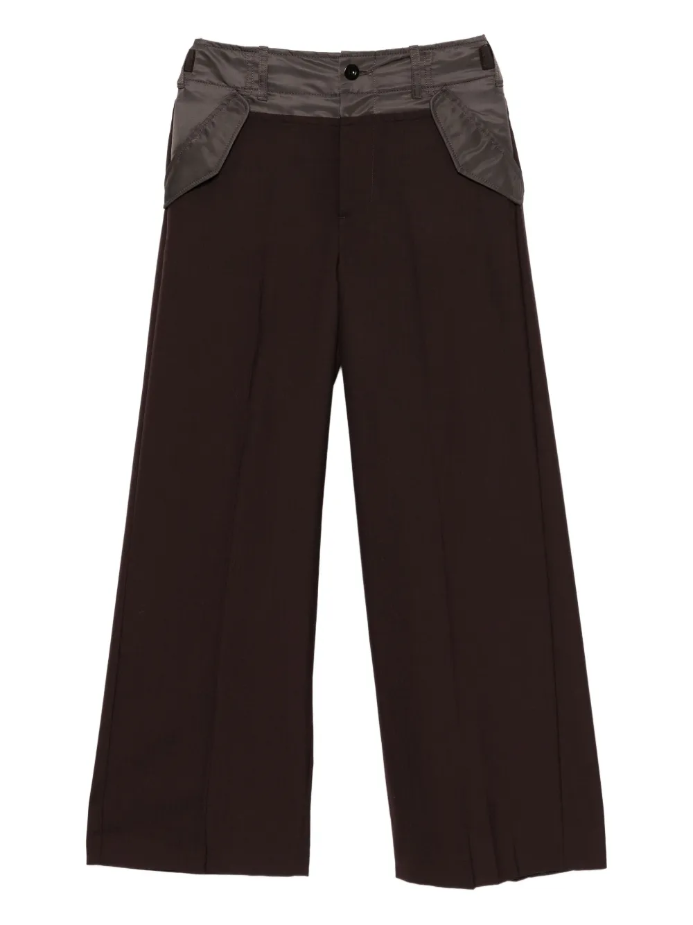 Брюки с контрастным поясом SACAI, коричневый
Брюки с контрастным поясом SACAI, коричневый