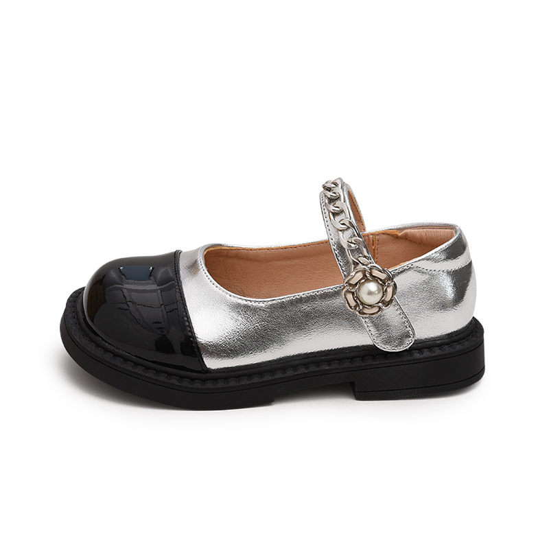 Детская кожаная обувь для детей Budding, серебряный
Детская кожаная обувь для детей Budding, серебряный