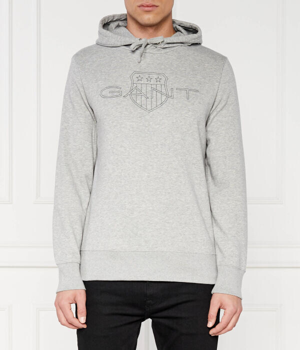 Толстовка Gant Regular Fit, серый 
Толстовка Gant Regular Fit, серый