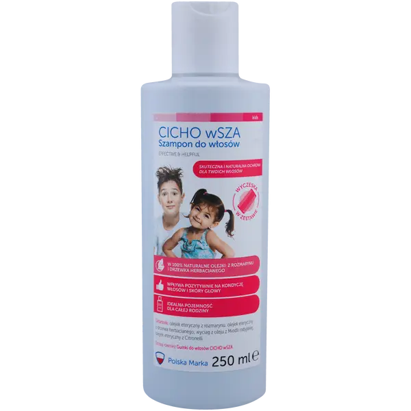 Медицинское изделие: шампунь для волос, 250 мл. Cicho Wsza
Медицинское изделие: шампунь для волос, 250 мл. Cicho Wsza