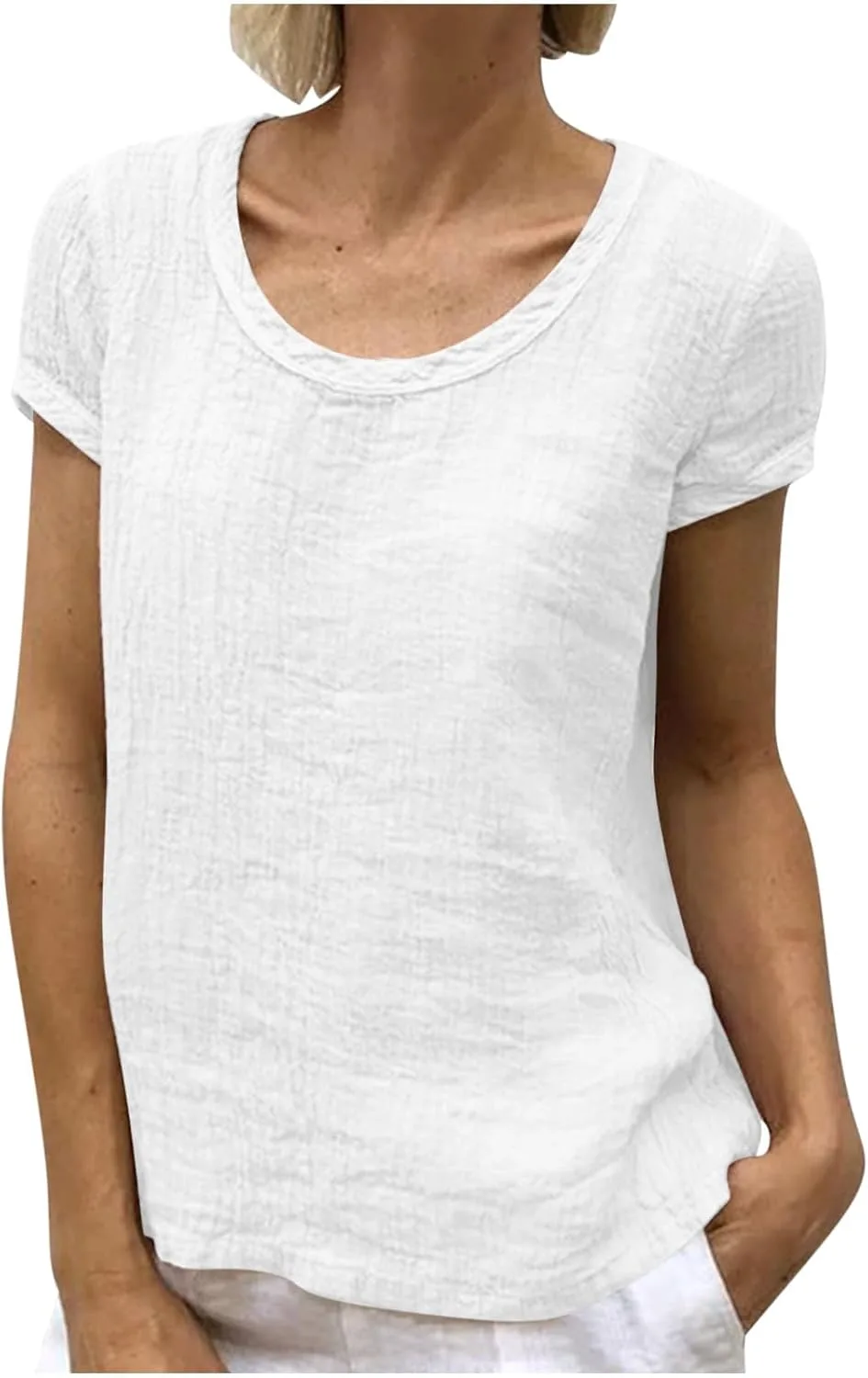 Женская футболка с коротким рукавом и круглым вырезом, летняя, свободного кроя
Женская футболка с коротким рукавом и круглым вырезом, летняя, свободного кроя