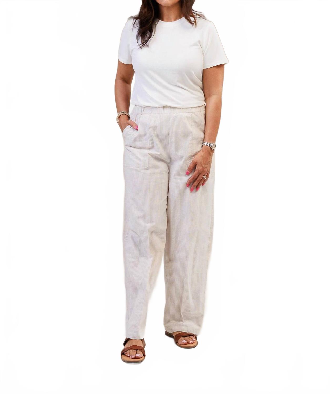 Хлопковые брюки на резинке в кремовом цвете GRADE & GATHER
Хлопковые брюки на резинке в кремовом цвете GRADE & GATHER