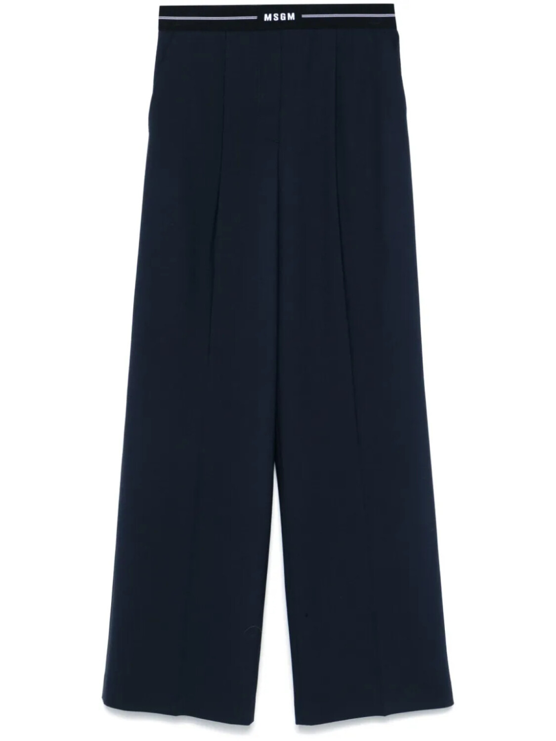 Брюки с логотипом MSGM на поясе, синий 
Брюки с логотипом MSGM на поясе, синий