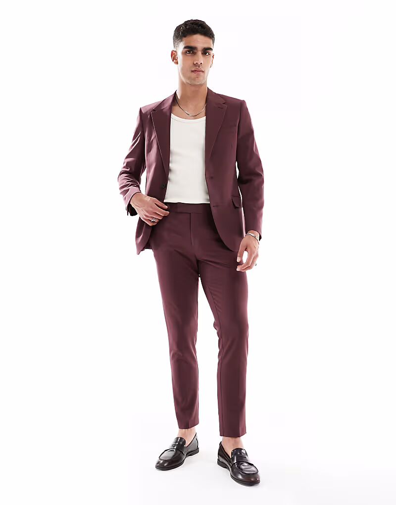 Узкие брюки-клеш, растягивающиеся в четыре стороны, бордового цвета Asos Design
Узкие брюки-клеш, растягивающиеся в четыре стороны, бордового цвета Asos Design