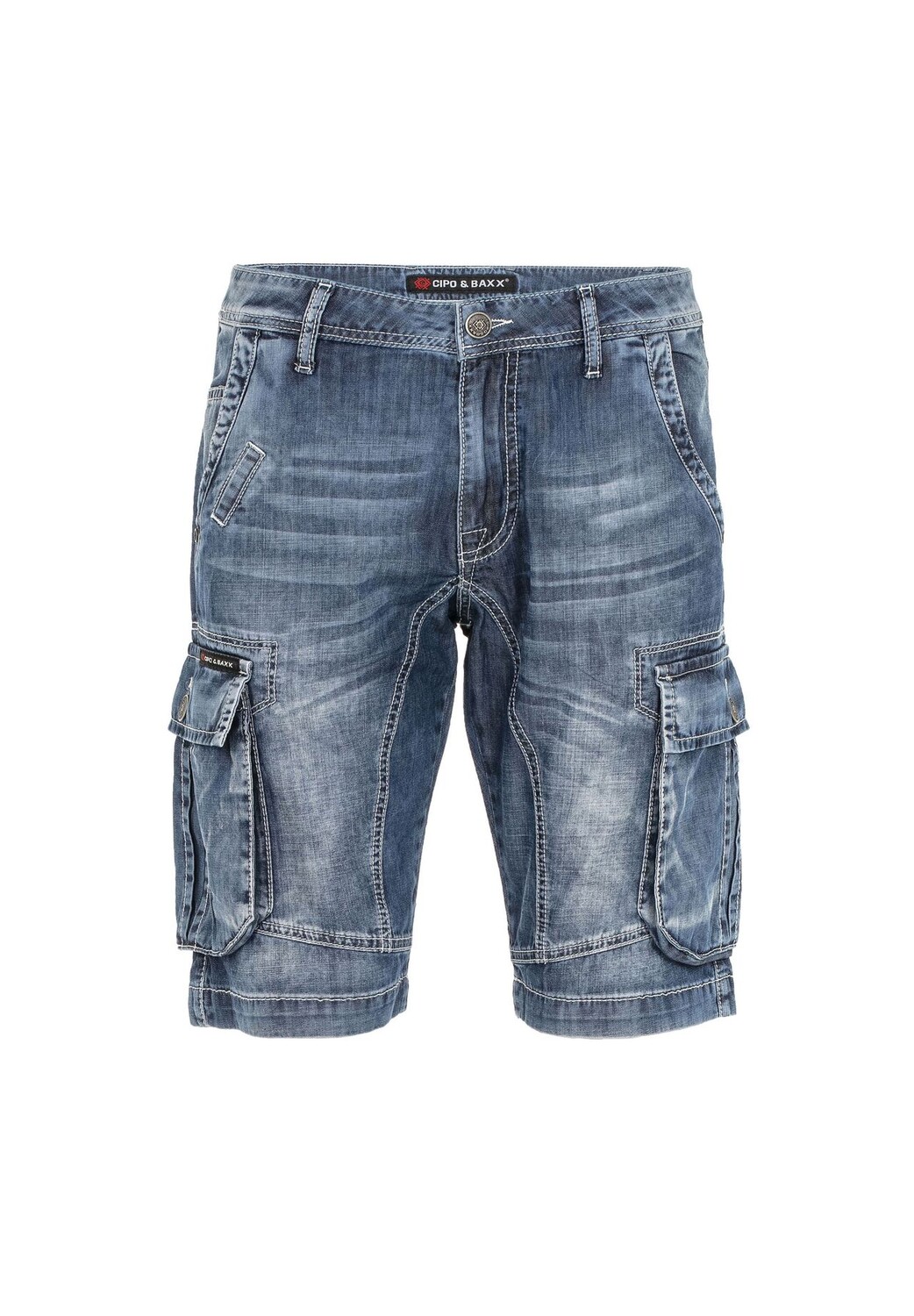 Джинсовые шорты с карманами-карго CIPO & BAXX, синий
Джинсовые шорты с карманами-карго CIPO & BAXX, синий