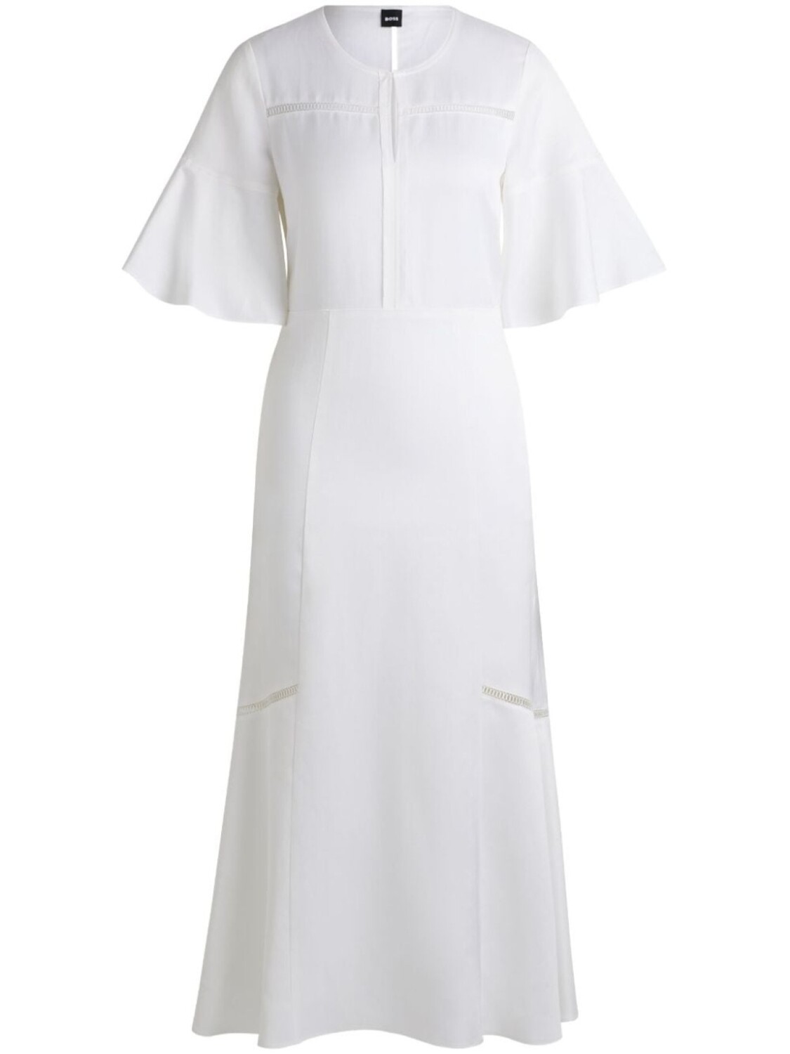 BOSS расклешенное платье миди, белый
BOSS расклешенное платье миди, белый