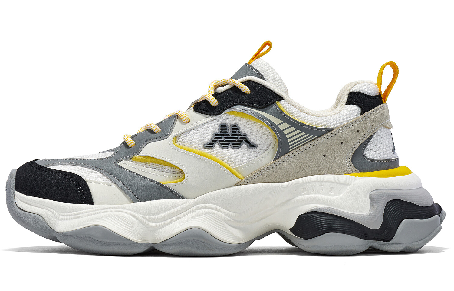 Кроссовки мужские низкие черный/серый/желтый Kappa
Кроссовки мужские низкие черный/серый/желтый Kappa