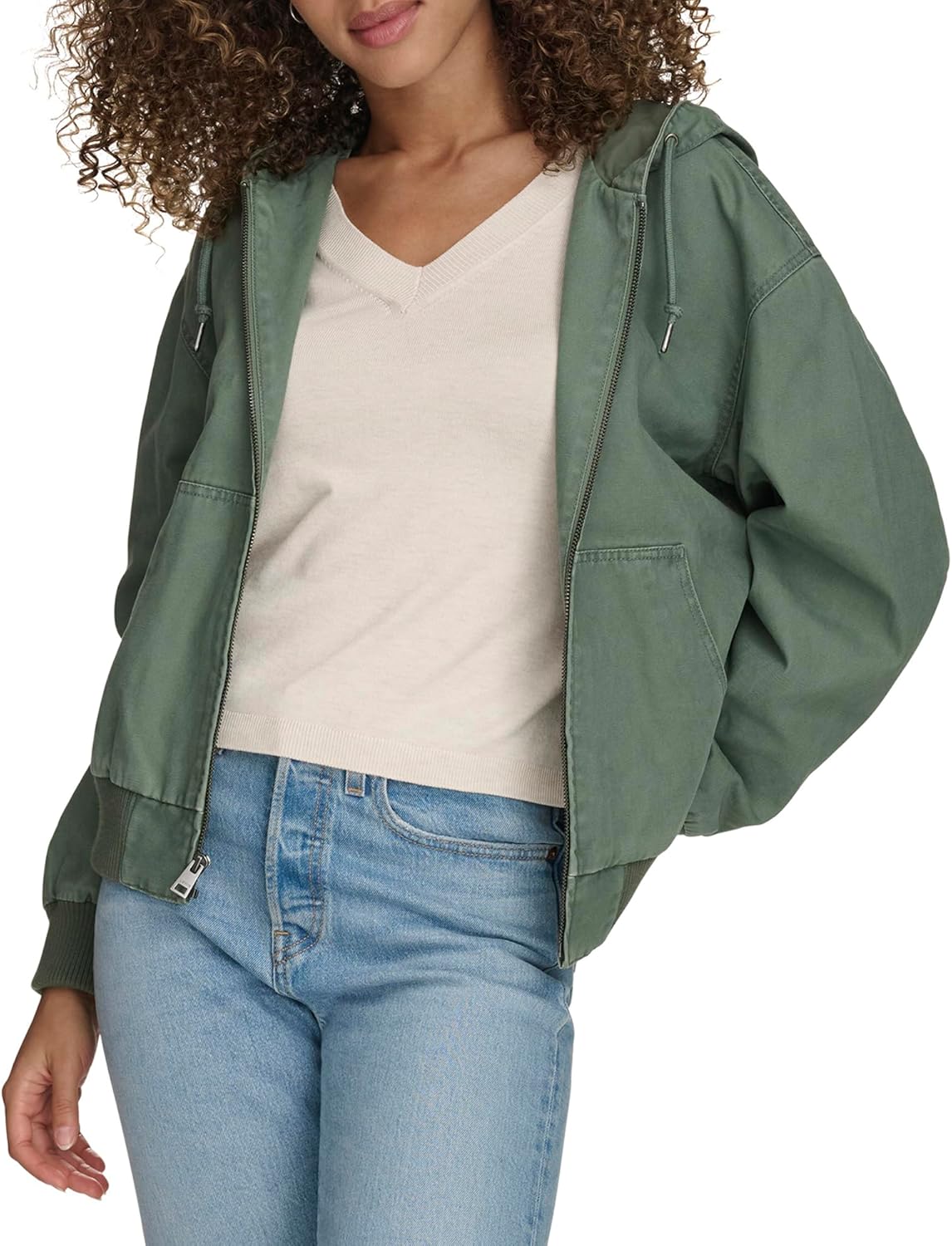 Женская куртка-бомбер Levi's с капюшоном, зеленый
Женская куртка-бомбер Levi's с капюшоном, зеленый
