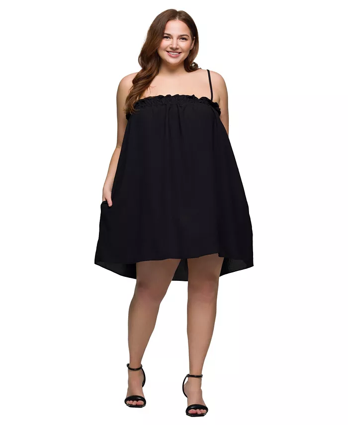 Мини-платье больших размеров с квадратным вырезом, тонкими бретельками и карманами-присборками 24seven Comfort Apparel, черный
Мини-платье больших размеров с квадратным вырезом, тонкими бретельками и карманами-присборками 24seven Comfort Apparel, черный