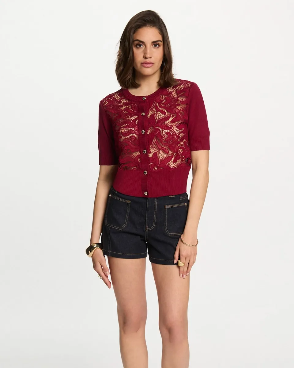 Женский кардиган с короткими рукавами Morgan, красный
Женский кардиган с короткими рукавами Morgan, красный