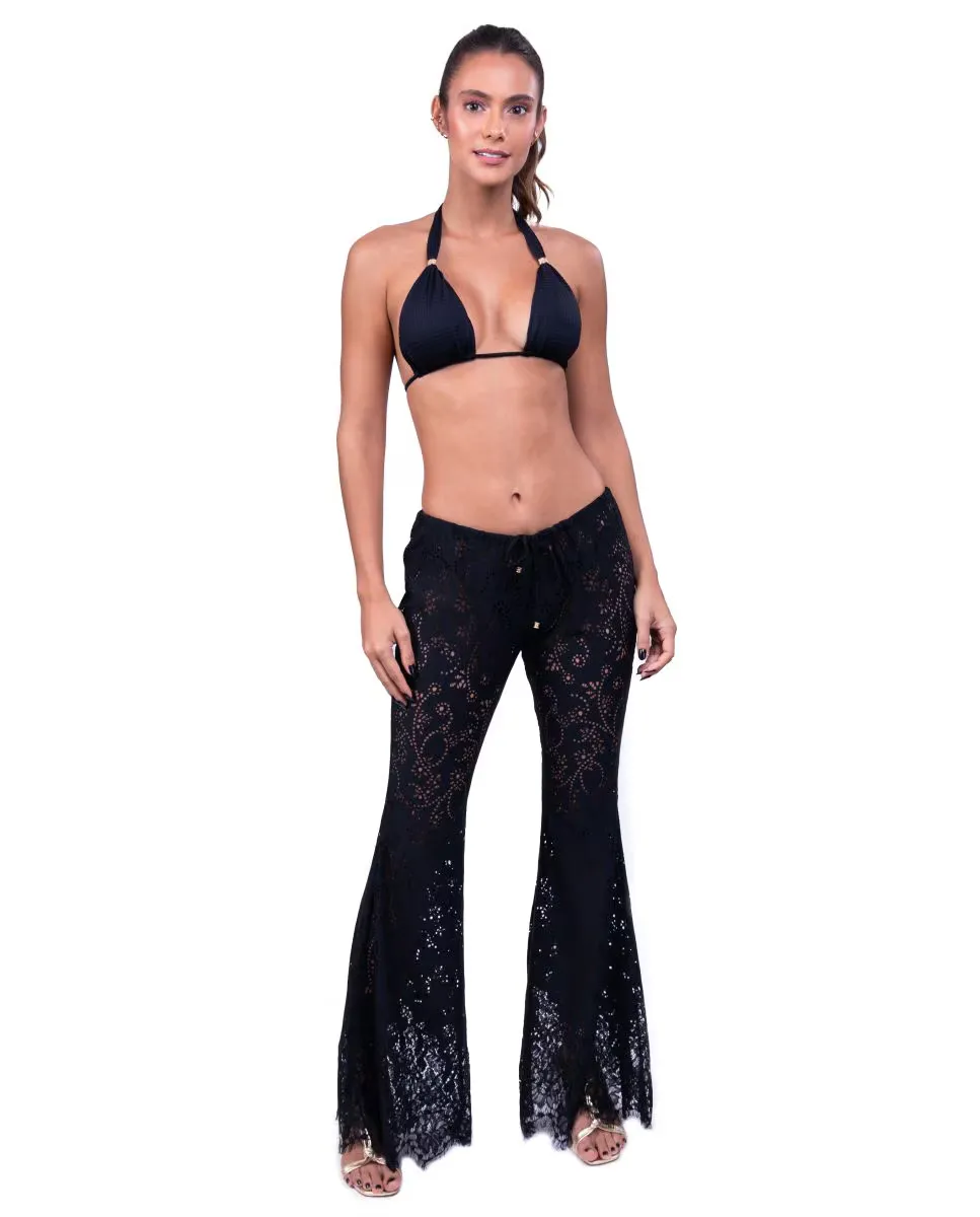 Длинные женские пляжные брюки на кулиске Despi, черный
Длинные женские пляжные брюки на кулиске Despi, черный