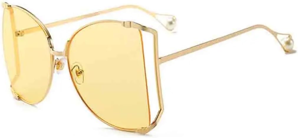 Модные солнцезащитные очки большого размера для женщин, металлические, роскошные, с полой оправой, мужские солнцезащитные очки для активного отдыха и путешествий, защита от УФ-излучения UV400 TKKTLLT, Gold Yellow
Модные солнцезащитные очки большого размера для женщин, металлические, роскошные, с полой оправой, мужские солнцезащитные очки для активного отдыха и путешествий, защита от УФ-излучения UV400 TKKTLLT, Gold Yellow