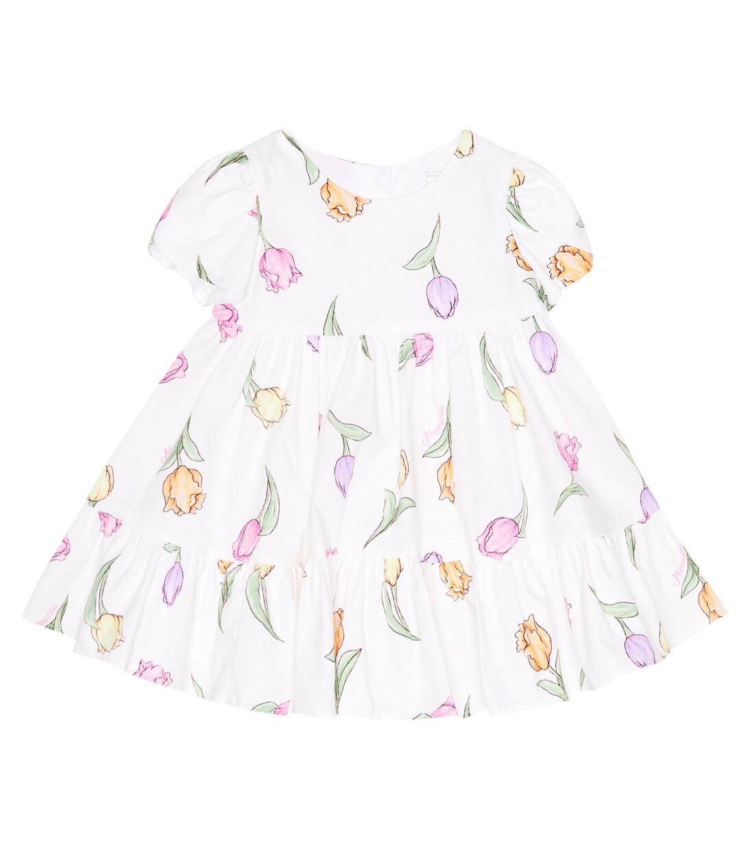 Хлопковое платье с цветочным принтом Monnalisa, белый
Хлопковое платье с цветочным принтом Monnalisa, белый