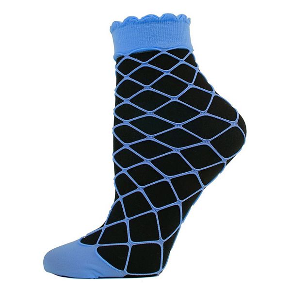 Макси-сетчатые носки с фигурными манжетами Memoi, Electric Blue
Макси-сетчатые носки с фигурными манжетами Memoi, Electric Blue