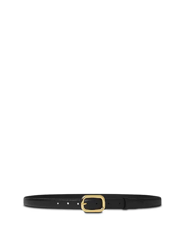 Кожаный ремень с закругленной пряжкой Frame, черный
Кожаный ремень с закругленной пряжкой Frame, черный