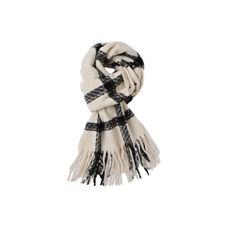 FREE RABBITⅡ Вязаный шарф унисекс, Ecru 
FREE RABBITⅡ Вязаный шарф унисекс, Ecru