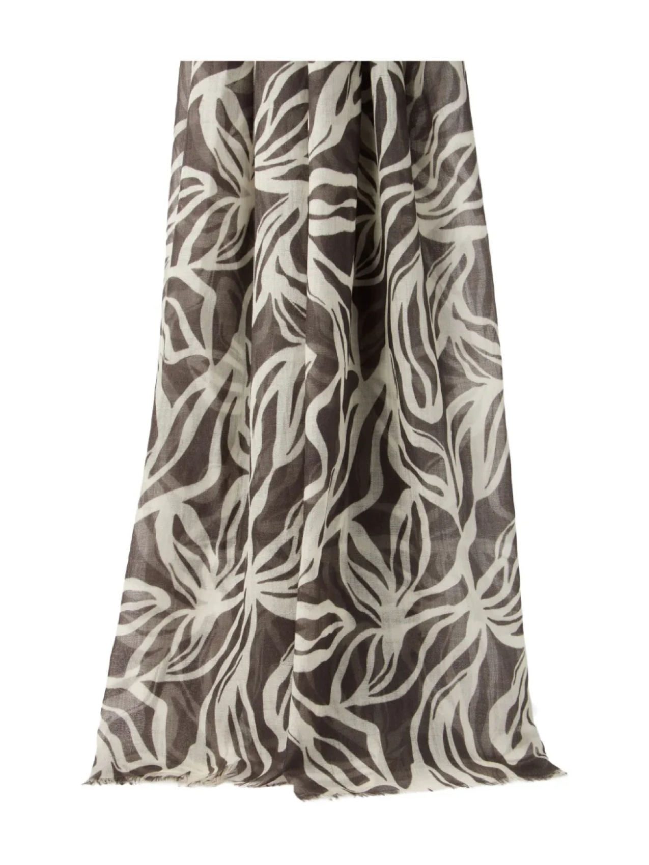 Brunello Cucinelli шарф с цветочным принтом, коричневый 
Brunello Cucinelli шарф с цветочным принтом, коричневый