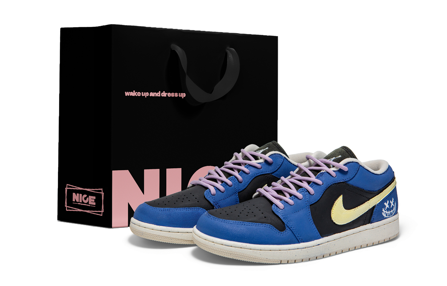 Jordan Кроссовки Air 1 с кожаной амортизацией, износостойкие, низкие, винтажные, баскетбольные, унисекс, черный с синим
Jordan Кроссовки Air 1 с кожаной амортизацией, износостойкие, низкие, винтажные, баскетбольные, унисекс, черный с синим