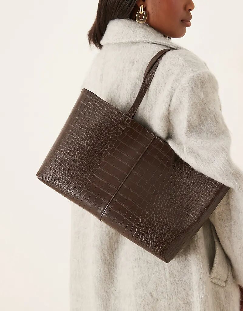 Прямоугольная сумка через плечо из искусственной кожи Mango темно-коричневого цвета
Прямоугольная сумка через плечо из искусственной кожи Mango темно-коричневого цвета