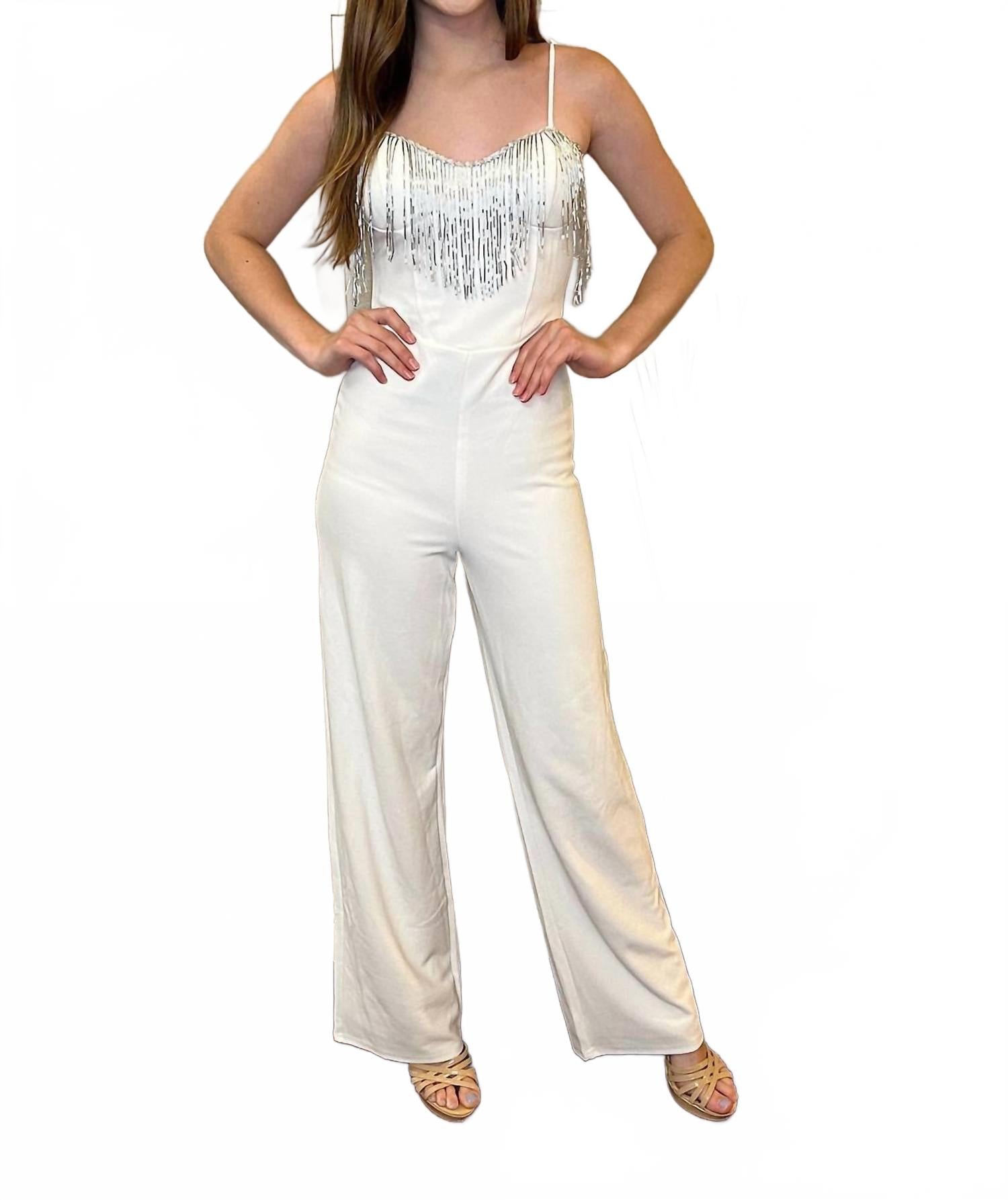 Кристальный комбинезон в белом Identity
Кристальный комбинезон в белом Identity