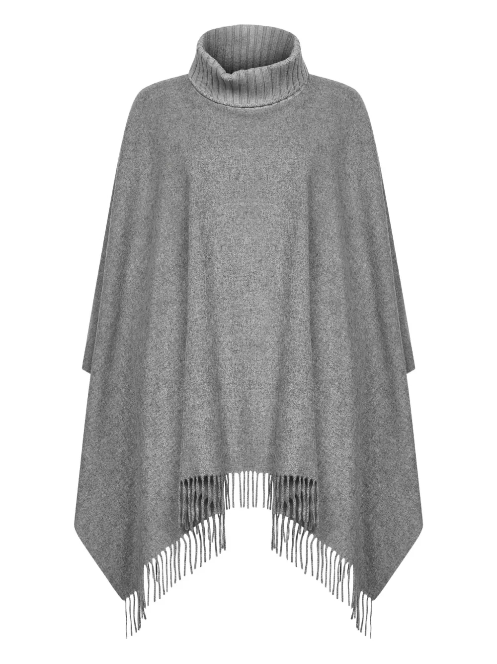 Пончо с бахромой и высоким воротом Blanca Vita, серый
Пончо с бахромой и высоким воротом Blanca Vita, серый