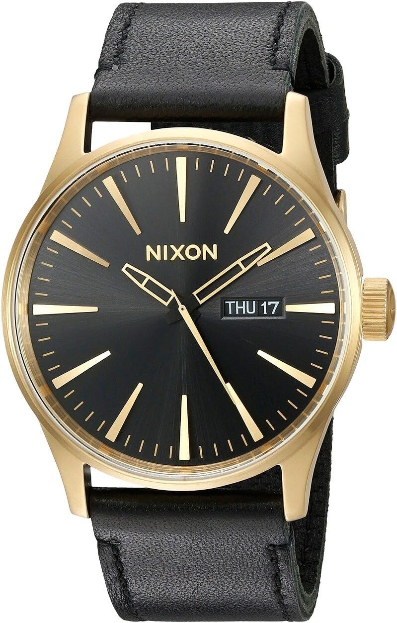 Часы Sentry Leather Nixon, золото/черный
Часы Sentry Leather Nixon, золото/черный
