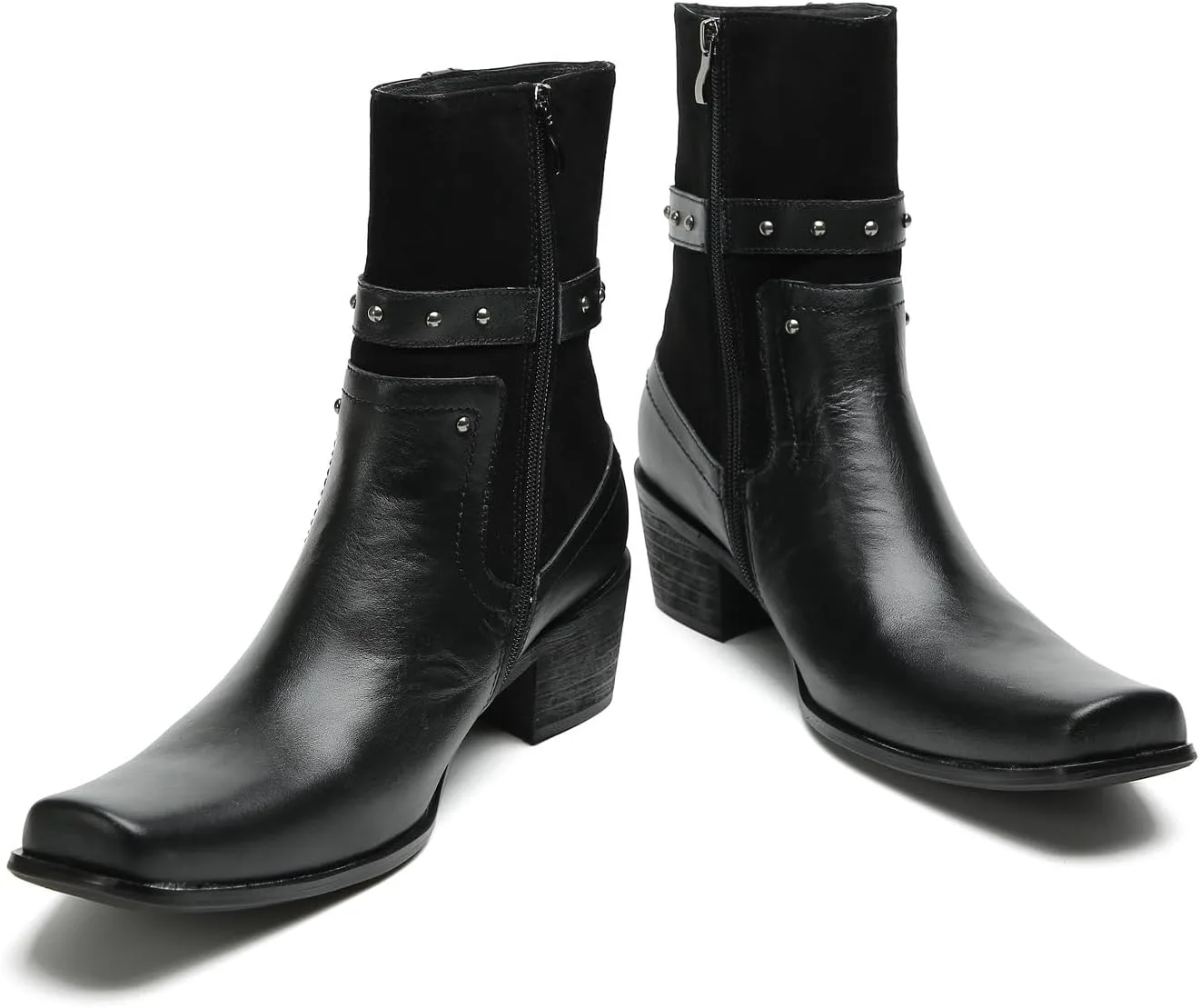 Мужские ковбойские ботинки Santimon для вечеринок, повседневные, с пуговицами, мотоциклетные, модные западные челси, высокие ботинки для мужчин, черный
Мужские ковбойские ботинки Santimon для вечеринок, повседневные, с пуговицами, мотоциклетные, модные западные челси, высокие ботинки для мужчин, черный