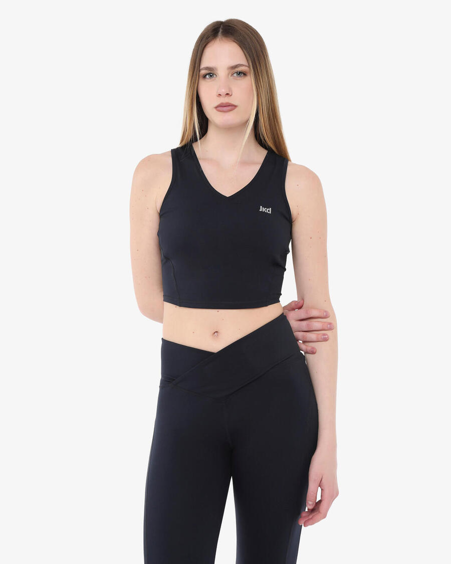 JAKED Темно-синяя синтетическая майка для фитнеса для женщин
JAKED Темно-синяя синтетическая майка для фитнеса для женщин