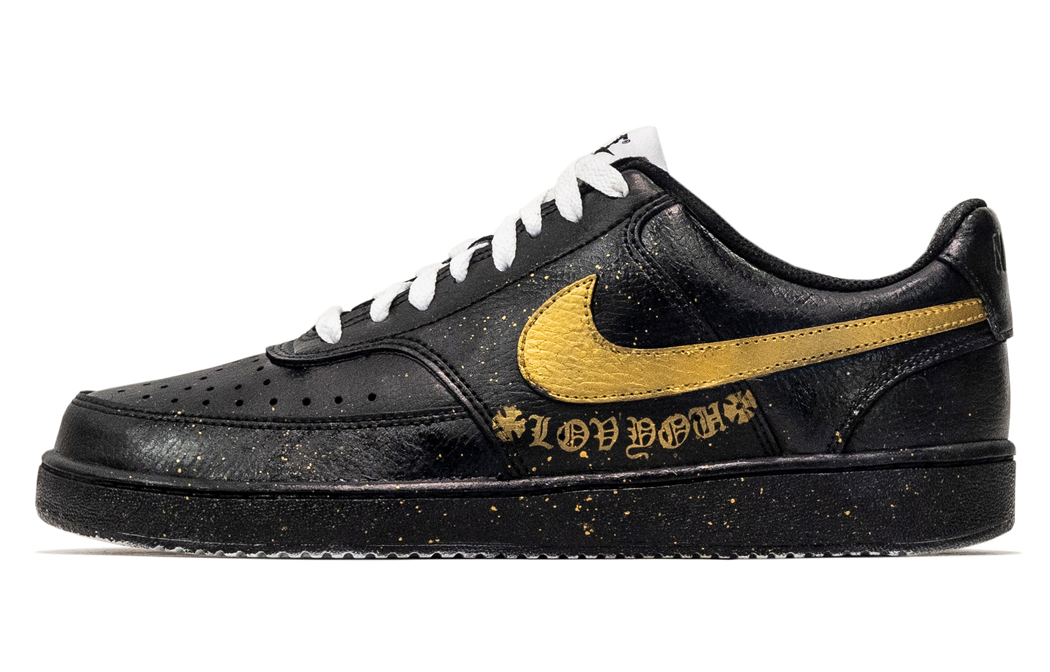 Nike Кроссовки для скейтбординга Court Vision 1 Dark Night Gilded Cushioning Low top, унисекс, черный с золотым покрытием
Nike Кроссовки для скейтбординга Court Vision 1 Dark Night Gilded Cushioning Low top, унисекс, черный с золотым покрытием