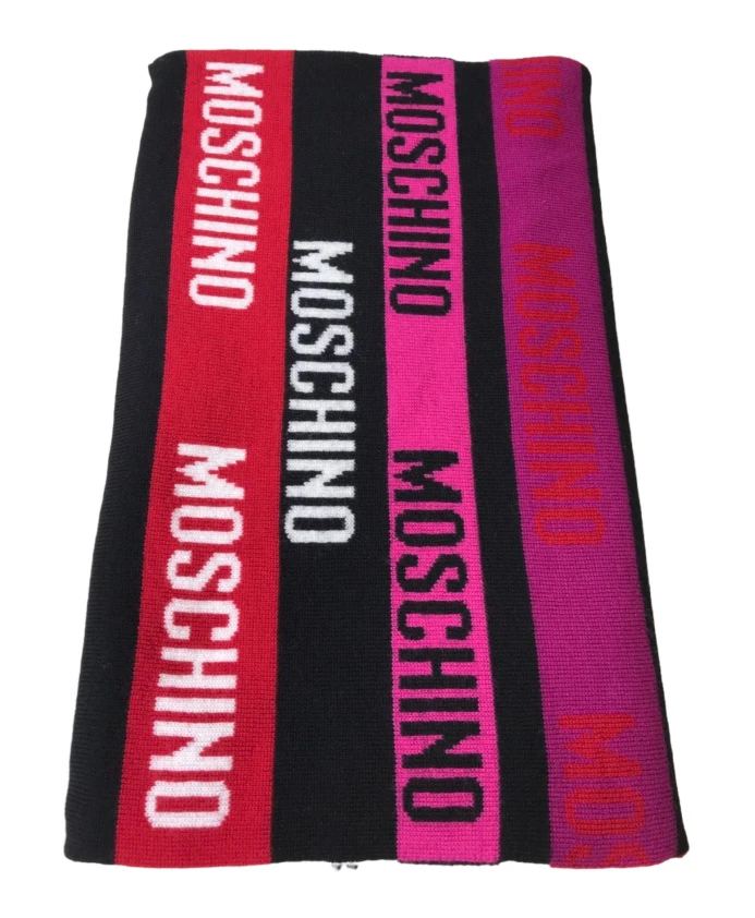 Шерстяной шарф с разноцветным логотипом Moschino, мультиколор
Шерстяной шарф с разноцветным логотипом Moschino, мультиколор