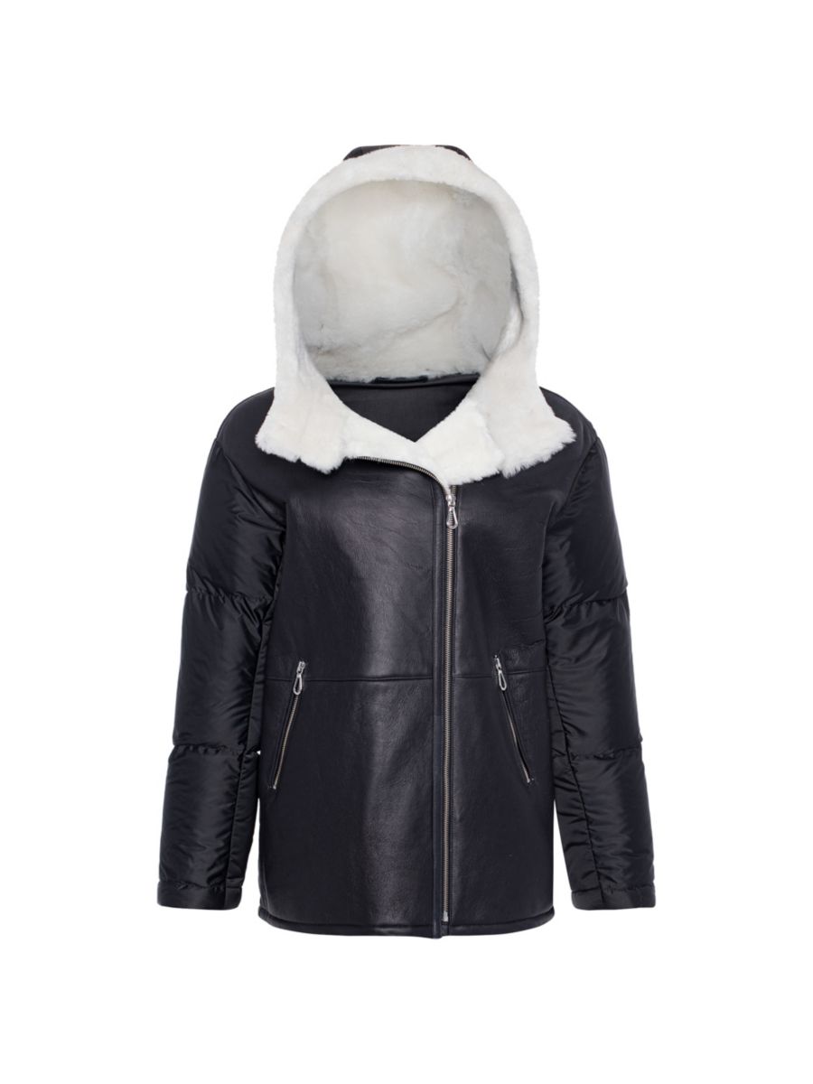 Куртка-пуховик с отделкой из окрашенной овчины WOLFIE FURS, черный/белый
Куртка-пуховик с отделкой из окрашенной овчины WOLFIE FURS, черный/белый