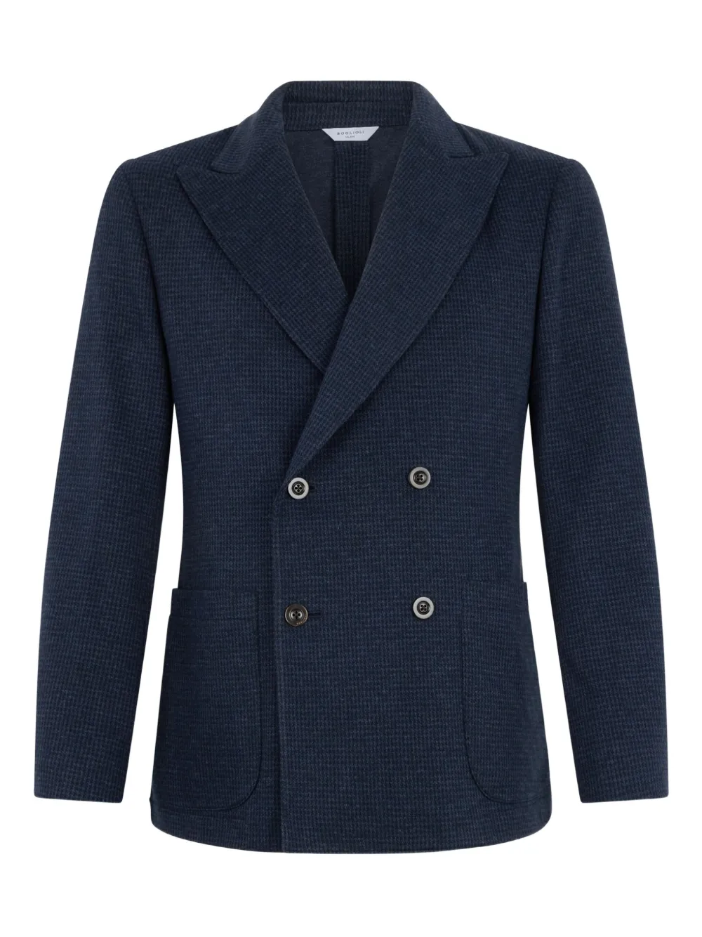 Двубортный пиджак с накладными карманами Boglioli, синий
Двубортный пиджак с накладными карманами Boglioli, синий