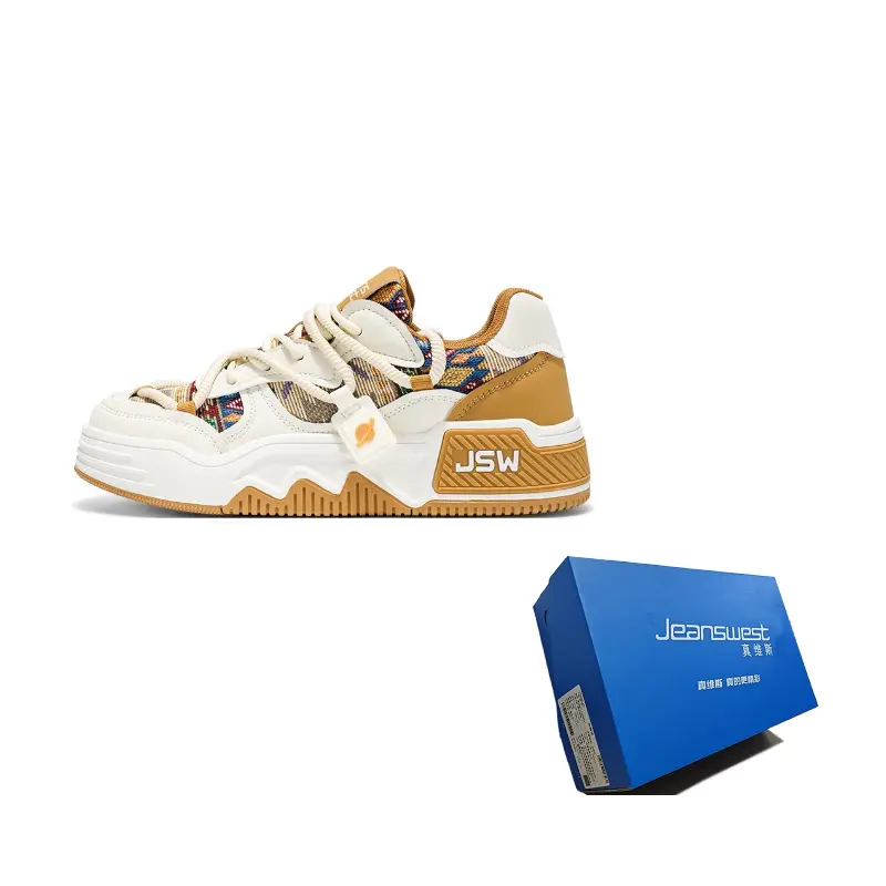 JEANSWEST Амортизирующие износостойкие мужские скейтерские кеды лоу-топ бело-коричневые, цвет White Brown
JEANSWEST Амортизирующие износостойкие мужские скейтерские кеды лоу-топ бело-коричневые, цвет White Brown