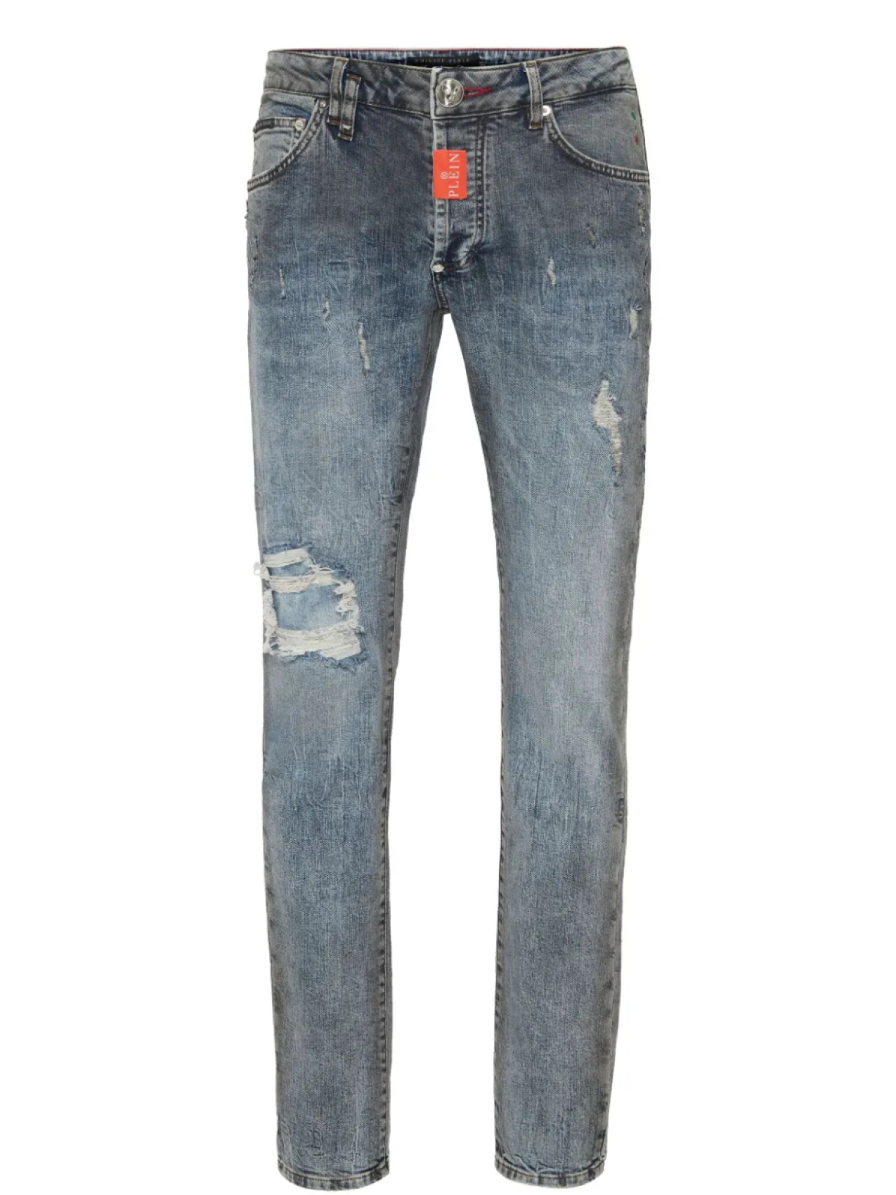 Джинсы с эффектом потертости Philipp Plein, синий
Джинсы с эффектом потертости Philipp Plein, синий