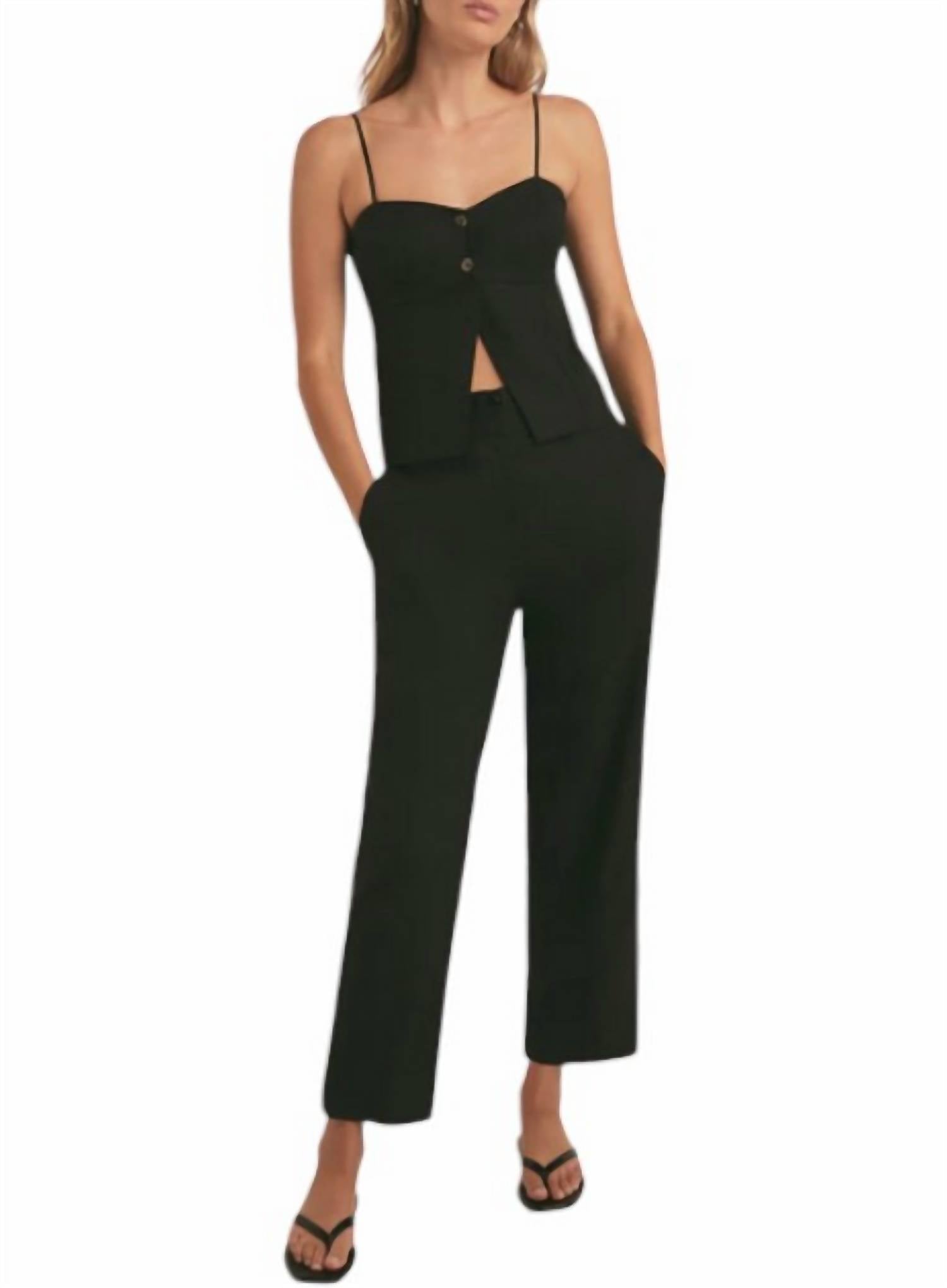 Прямые брюки Bea черного цвета Favorite Daughter, черный
Прямые брюки Bea черного цвета Favorite Daughter, черный