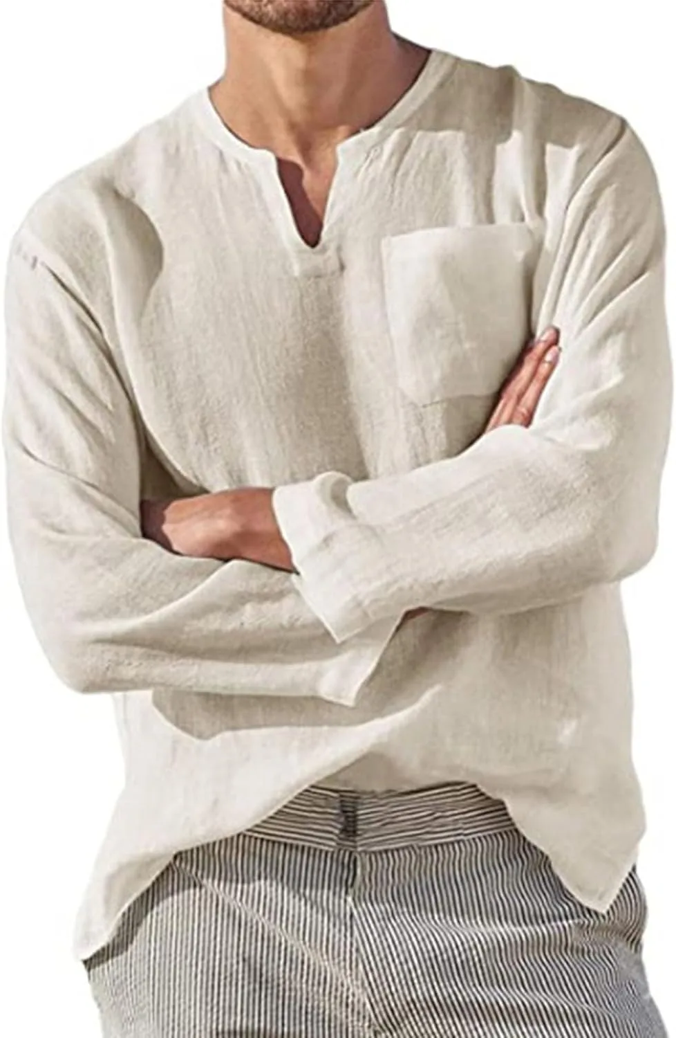 Мужская футболка-поло с длинным рукавом Maiyifu-GJ, свободная, легкая, V-образный вырез
Мужская футболка-поло с длинным рукавом Maiyifu-GJ, свободная, легкая, V-образный вырез