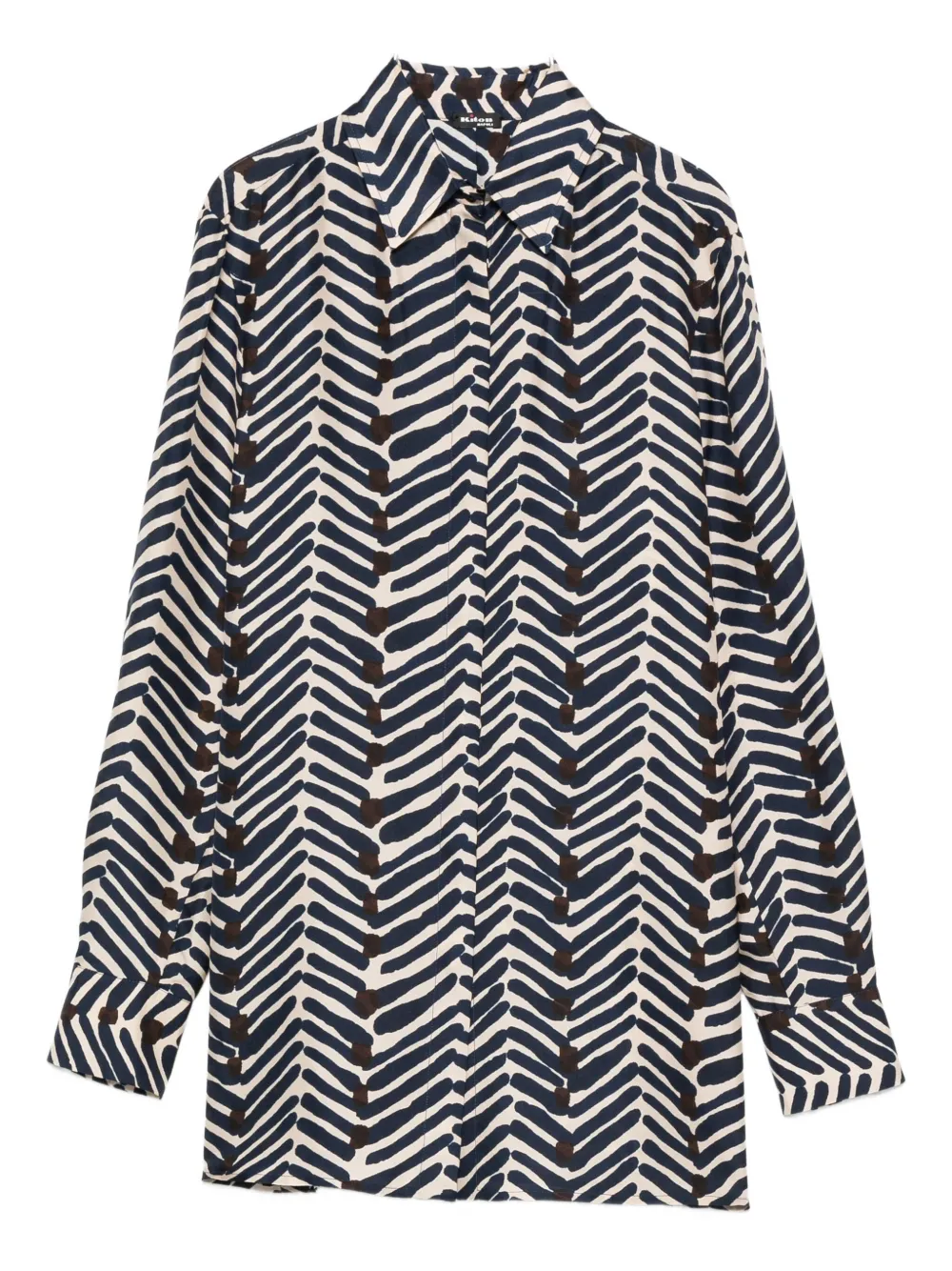 Шелковая рубашка с рисунком «елочка» Kiton, синий
Шелковая рубашка с рисунком «елочка» Kiton, синий