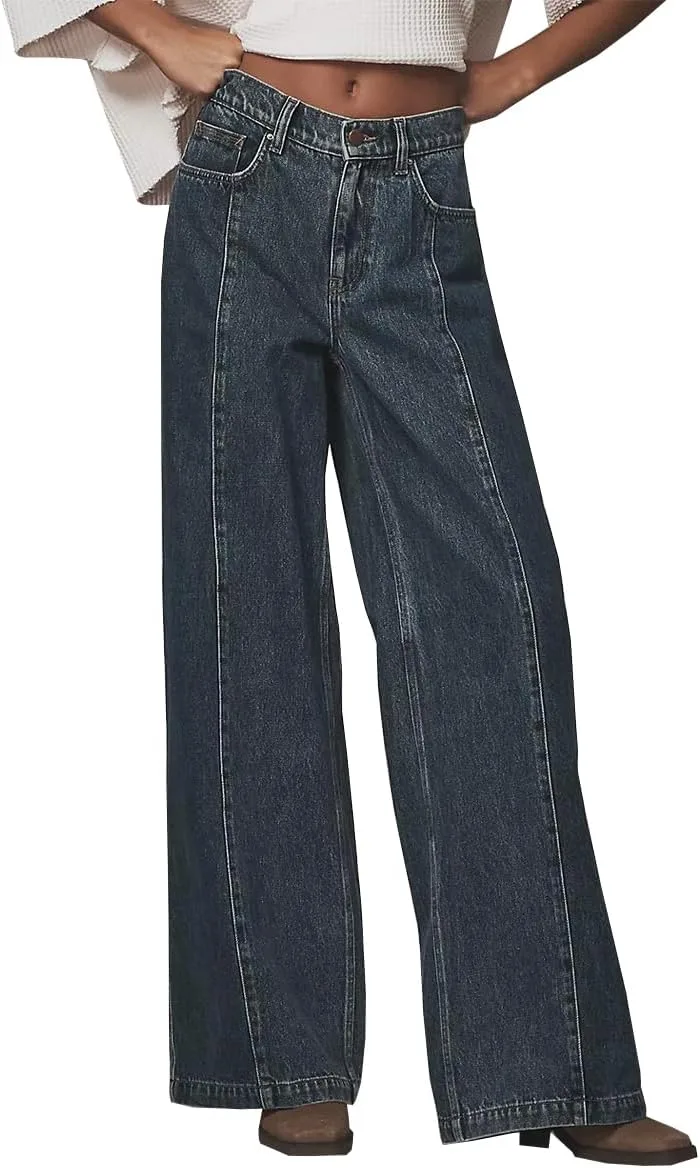 Женские джинсы с высокой талией и широкими штанинами Vintage Washed TACSTRUN
Женские джинсы с высокой талией и широкими штанинами Vintage Washed TACSTRUN