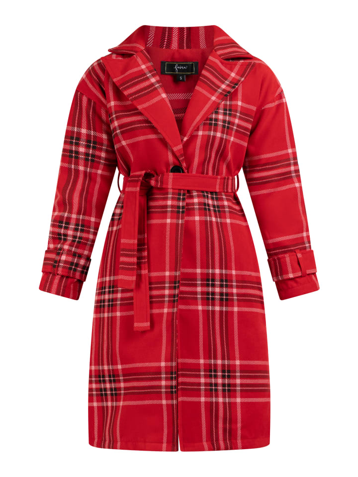 Женское красное клетчатое пальто faina
Женское красное клетчатое пальто faina