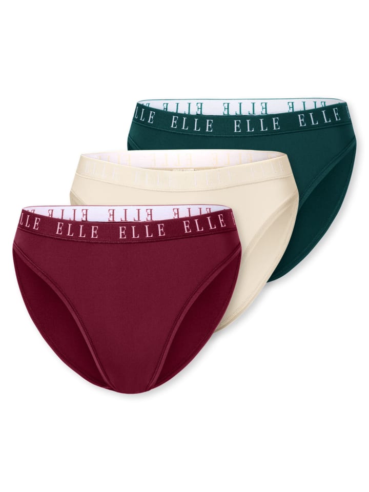 ELLE Трусы Slip Logo in dunkelgrün, beige, dunkelrot
ELLE Трусы Slip Logo in dunkelgrün, beige, dunkelrot