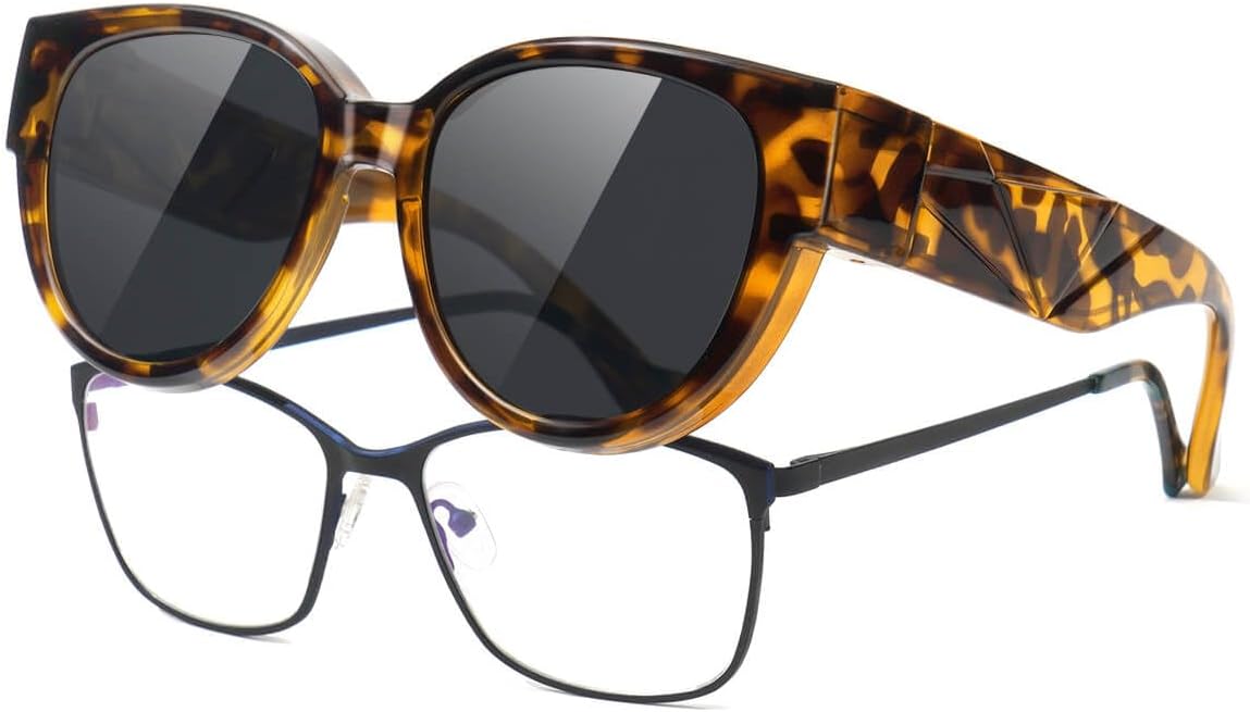 Солнцезащитные очки Meeloog Fit Over Glasses для женщин, дизайнерские круглые поляризованные солнцезащитные очки, защищающие от УФ-излучения UV400, Tortoise Frame Grey Lens
Солнцезащитные очки Meeloog Fit Over Glasses для женщин, дизайнерские круглые поляризованные солнцезащитные очки, защищающие от УФ-излучения UV400, Tortoise Frame Grey Lens