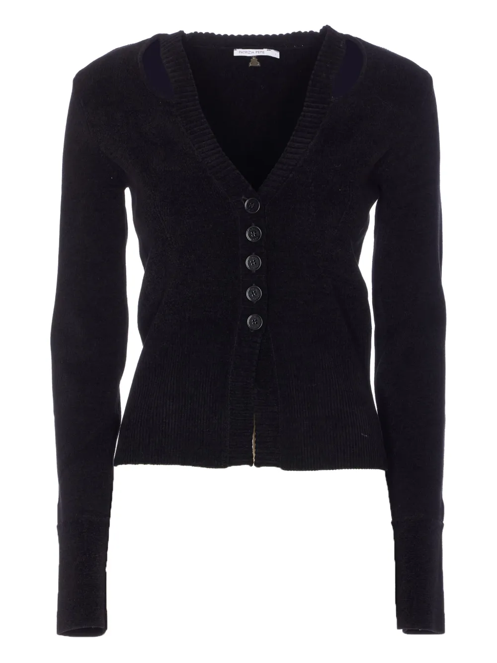Кардиган с вырезами и пуговицами Patrizia Pepe, синий
Кардиган с вырезами и пуговицами Patrizia Pepe, синий