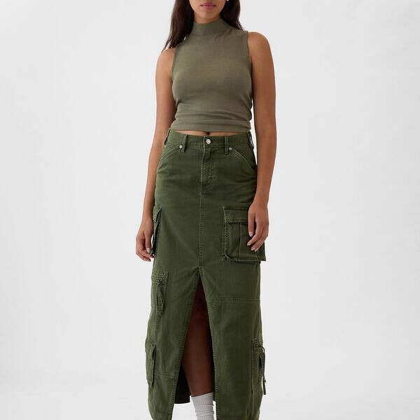 Топ без рукавов с воротником-стойкой Gap, зеленый
Топ без рукавов с воротником-стойкой Gap, зеленый