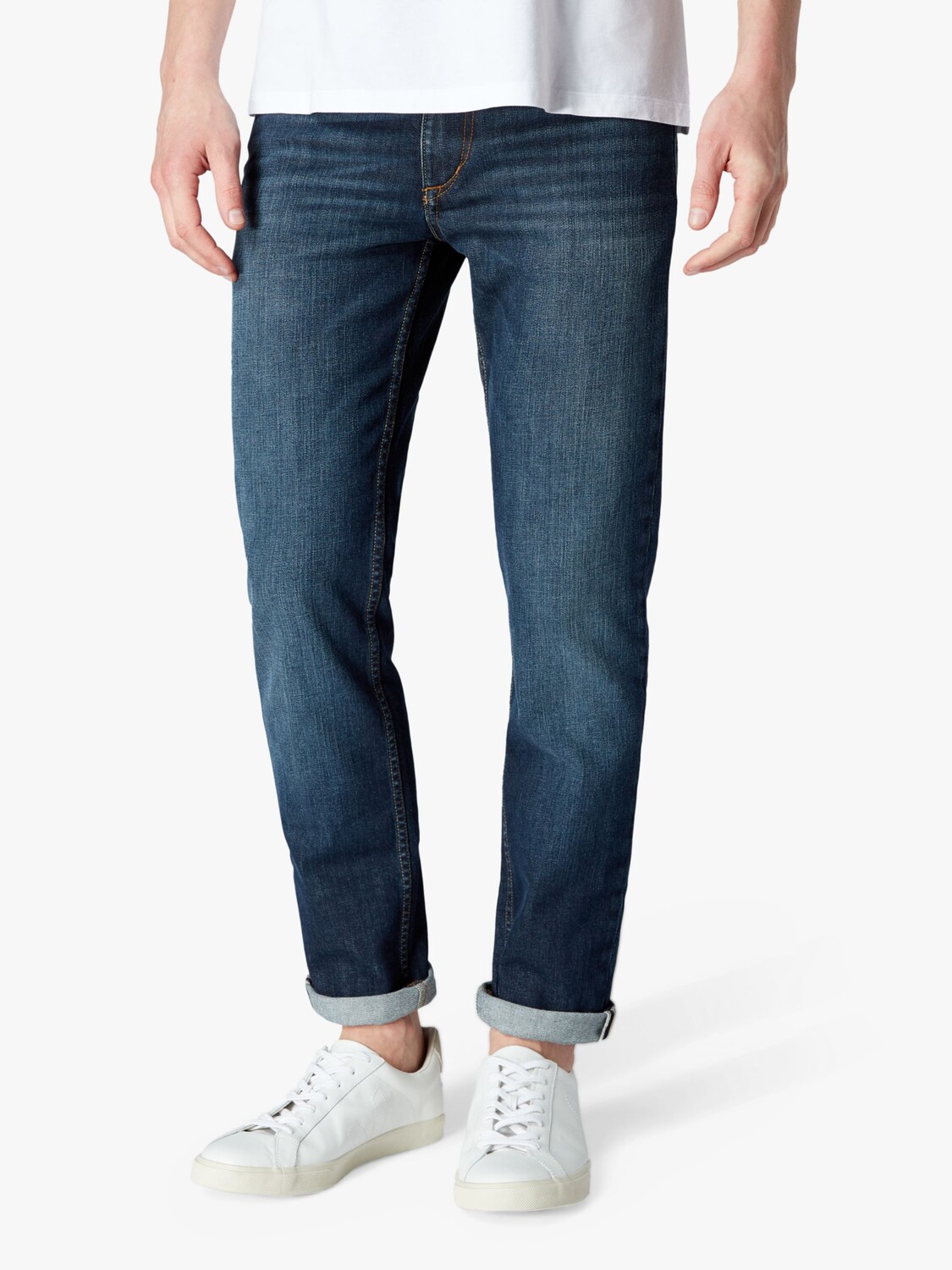 Джинсы узкие до бедра из дорожного денима SPOKE плотностью 10 унций, потертые 
Джинсы узкие до бедра из дорожного денима SPOKE плотностью 10 унций, потертые