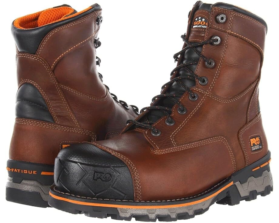 Мужские ботинки Timberland PRO Boondock кожаные с резиновым протектором носка, коричневый
Мужские ботинки Timberland PRO Boondock кожаные с резиновым протектором носка, коричневый