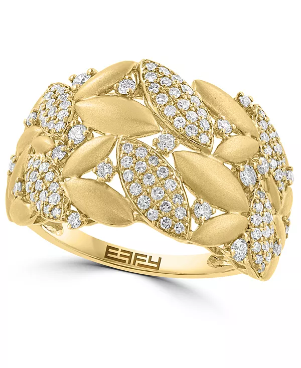 Кольцо Effy с бриллиантами и полированными камнями-кластерами (1/2 карата) из 14-каратного золота Effy Collection, gold
Кольцо Effy с бриллиантами и полированными камнями-кластерами (1/2 карата) из 14-каратного золота Effy Collection, gold