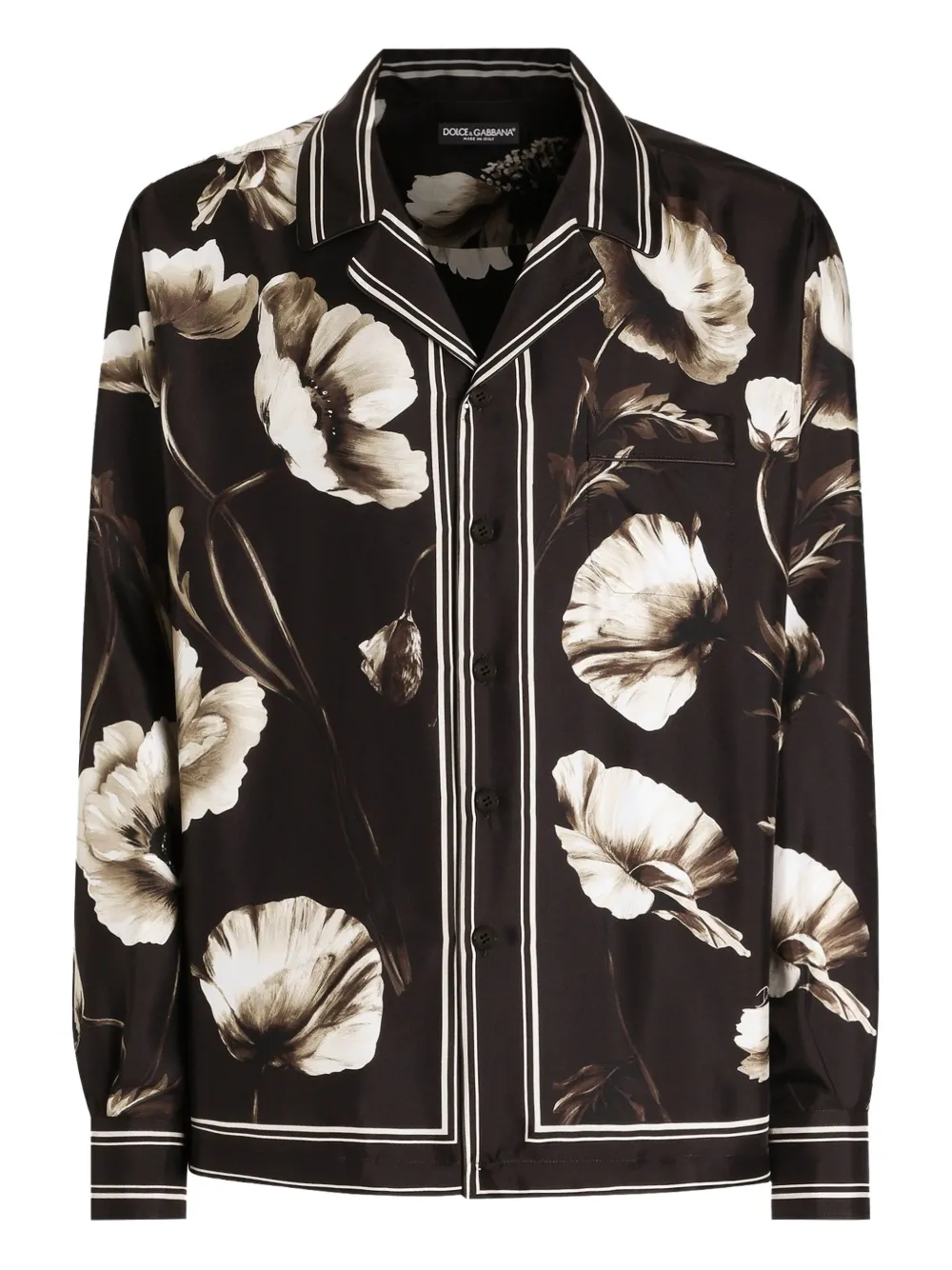 Рубашка с цветочным принтом DOLCE & GABBANA, коричневый
Рубашка с цветочным принтом DOLCE & GABBANA, коричневый